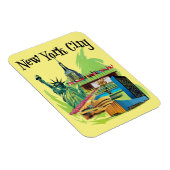 ヴィンテージニューヨーク市の自由旅行アートの像 マグネット (右側)