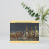 ヴィンテージニューヨーク市スカイラインはがき ポストカード (スタンド正面)