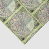 ヴィンテージニューヨーク市区地区デクページ工芸品の地図 薄葉紙 (詳細)