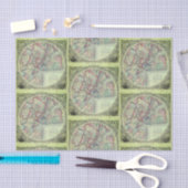 ヴィンテージニューヨーク市区地区デクページ工芸品の地図 薄葉紙 (クラフト)