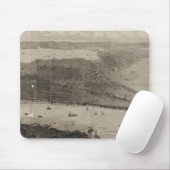 ヴィンテージニューヨーク市絵図(1876) マウスパッド (マウス)