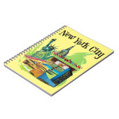 ヴィンテージニューヨーク市自由旅行アートの像 ノートブック (左側)