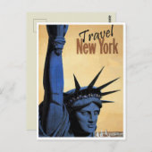 ヴィンテージニューヨーク旅行はがき ポストカード (正面/裏面)