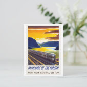 ヴィンテージニューヨーク鉄道ポスター ポストカード (スタンド正面)