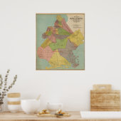 ヴィンテージニューヨーク，キングスカウンティの地図 ポスター (キッチン)