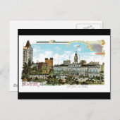 ヴィンテージニューヨーク、シティホール&パーク ポストカード (正面/裏面)