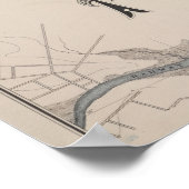 ヴィンテージニューヨーク，スタテン島の地図 ポスター (角)