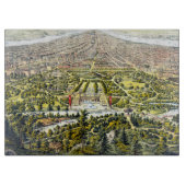 ヴィンテージニューヨーク，セントラルパークの地図1873 カッティングボード (正面)