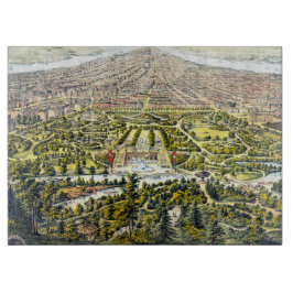 ヴィンテージニューヨーク，セントラルパークの地図1873 カッティングボード