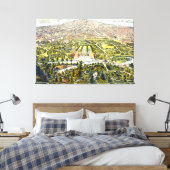 ヴィンテージニューヨーク，セントラルパークの地図1873 キャンバスプリント (インサイチュ (寝室))