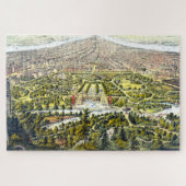 ヴィンテージニューヨーク，セントラルパークの地図1873 ジグソーパズル (横)