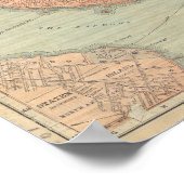 ヴィンテージニューヨーク,ブルックリンの地図 ポスター (角)