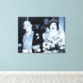 ヴィンテージニューリュウズたった今結婚しました キャンバスプリント (インサイチュ (ウッドフロア))