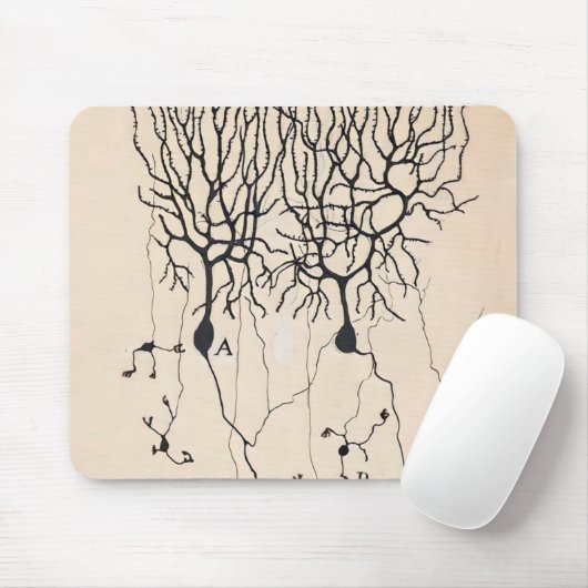 ヴィンテージニューロンスケッチバイサンティアゴラモンyカハル マウスパッド (マウス)