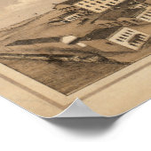 ヴィンテージニュー・ロンドンCTの絵図(1876) ポスター (角)