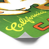 ヴィンテージニンジン輪状ラベルプリント ポスター (角)