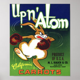 ヴィンテージニンジン輪状ラベルプリント ポスター