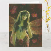 ヴィンテージニンフ大グリーティングカード カード (黄色い花)