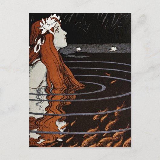 ヴィンテージニンフ葉書 ポストカード (正面)