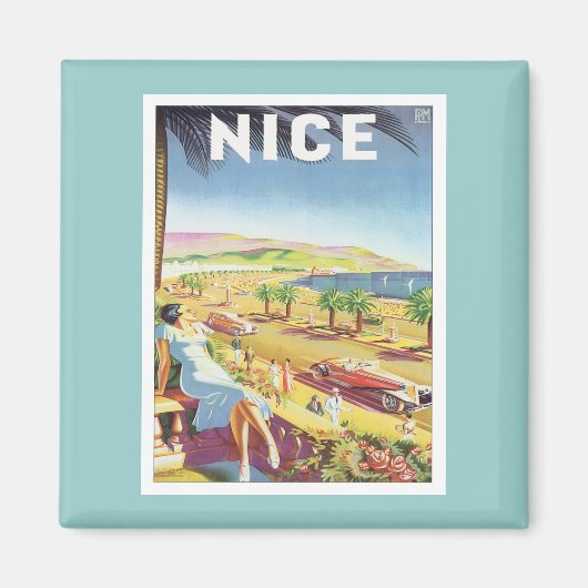 ヴィンテージニースフランス マグネット (正面)