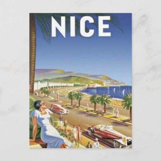 ヴィンテージニース、フランス –  ポストカード (正面)