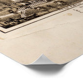 ヴィンテージニードハムMAの絵図(1887) ポスター (角)