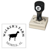 ヴィンテージヌビアンヤギのモノグラムスタンプ ラバースタンプ (押印)