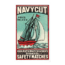 ヴィンテージネイビーカット旅行ポスター