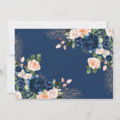 ヴィンテージネイビートラベルブライダルシャワーアドベンチャー 招待状 (裏面)