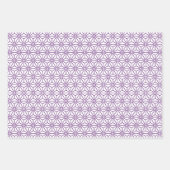 ヴィンテージネイビーパープルレッドアサノハ日本柄 ラッピングペーパーシート (正面2)