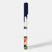 ヴィンテージネイビーピンクn白フローラw花かわいらし付 Case-Mate iPhoneケース (裏面 / 右)