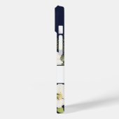 ヴィンテージネイビーピンクn白フローラw花かわいらし付 Case-Mate iPhoneケース (裏面 / 左)