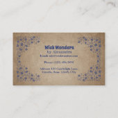 ヴィンテージネイビーブルーアポリタリーキャンドル 名刺 (裏面)