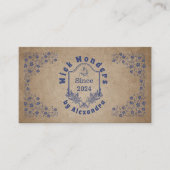 ヴィンテージネイビーブルーアポリタリーキャンドル 名刺 (正面)