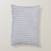 ヴィンテージネイビーブルーホワイトジャパン毘沙門模様 アクセントクッション (裏面(縦))