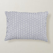 ヴィンテージネイビーブルーホワイトジャパン毘沙門模様 アクセントクッション (裏面)