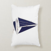ヴィンテージネイビーブルーボート アクセントクッション (正面(垂直))
