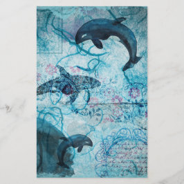 ヴィンテージネイビーブルー海ライフデクスカップブック