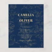 ヴィンテージネイビーブルー金ゴールドズ (正面)