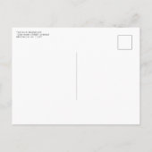 ヴィンテージネイビーブルー金ゴールドフレームティアラキンセアニェラ インビテーションポストカード (裏面)