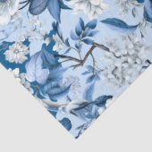 ヴィンテージネイビーブルーChinoiserie花ティッシュペーパー 薄葉紙 (詳細)