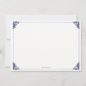 ヴィンテージネイビーホワイトリハエレガントーサルディナー 招待状 (裏面)