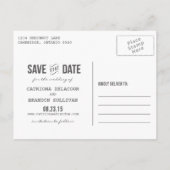 ヴィンテージネイビーラベル写真ポストカードの保存 案内ポストカード (裏面)