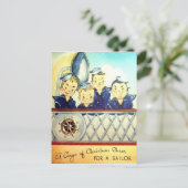 ヴィンテージネイビー軍隊クリスマスポストカード シーズンポストカード (スタンド正面)