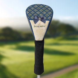 ヴィンテージネイビー金ゴールドダマスクの外観と名前 ゴルフヘッドカバー