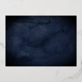 ヴィンテージネイビー金ゴールド鍵引っ越し祝いパーティーパーティー 箔招待状 (裏面)