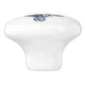 ヴィンテージネイビ航海のいかりレイクハウスボート セラミックノブ (側面)