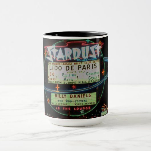 ヴィンテージネオンサインスターダストカジノラスベガス1950年代 マグカップ (中央)
