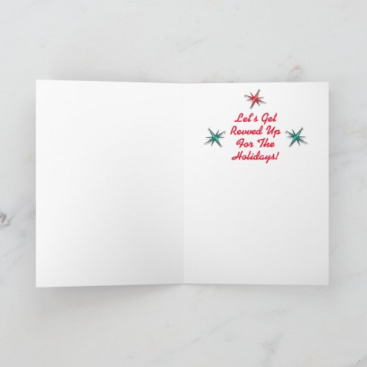 ヴィンテージネオンサインレトロクリスマスカード シーズンカード (内部)