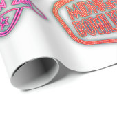 ヴィンテージネオンシンボルや象徴レトロ中世紀型 ラッピングペーパー (ロールコーナー)